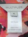 MULTIPLES Women's Cuffed Long Sleeve 2-Pocket Snap Front Lined Jacket Size XL