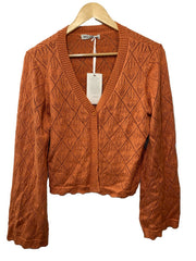 GRACE KARIN Cardigan Sweaters Women Lightweight Size Large Long Sleeve Orange