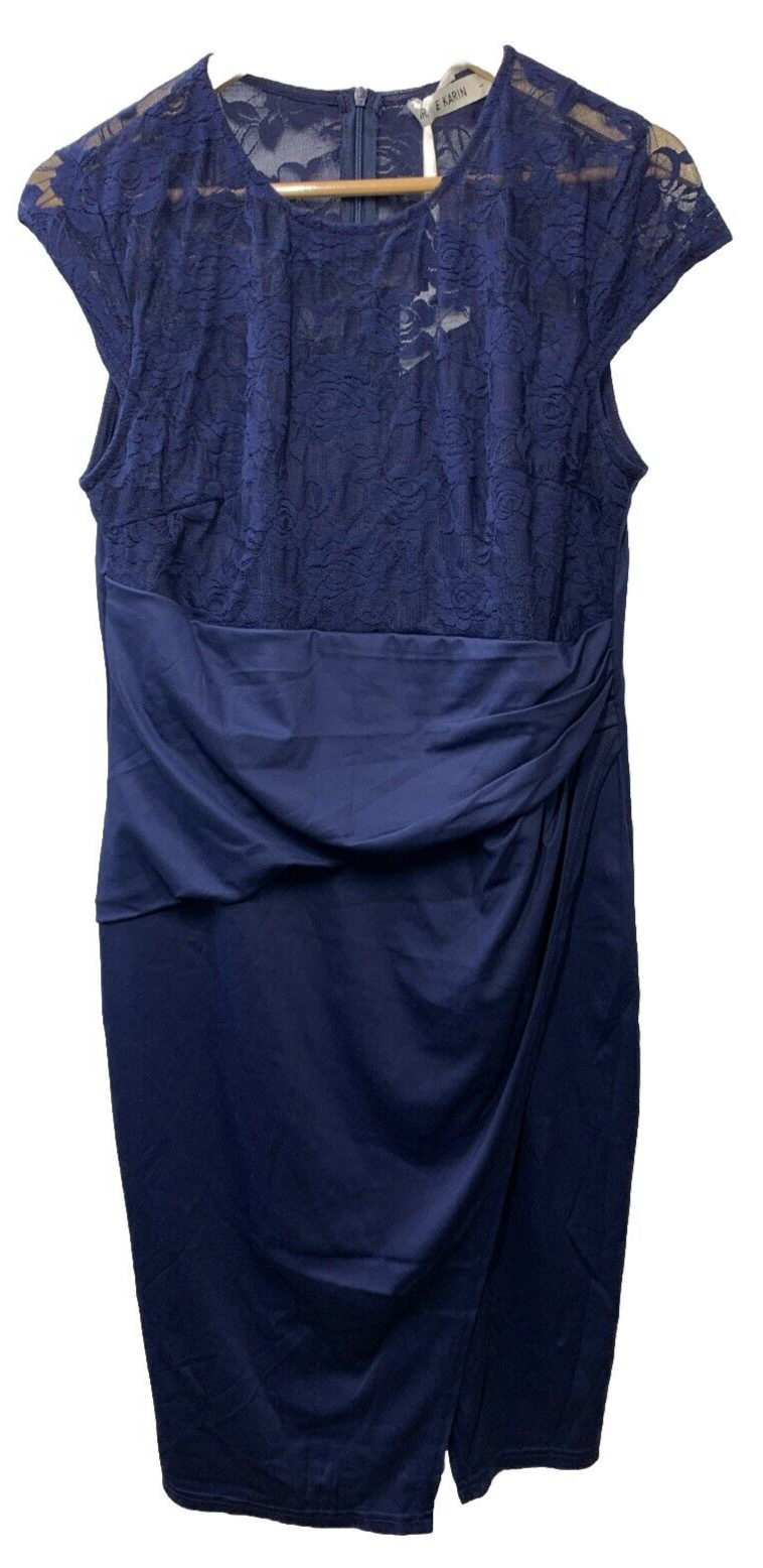 GRACE KARIN Sleeveless Lace Party Cocktail Dress Wrap Ruched Body Sleeveless L