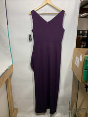 S.L. Fashions Women's Slimming Long Ruched Dress Sleeveless with Ruffle Size 10