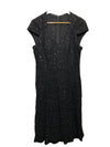 Alex Evenings Knee Length V Neck Cocktail Mother of The Bride Dress Size 14 Blac