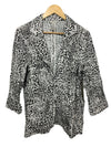 MULTIPLES Women's Tucked Cuff Three Quarters Sleeve Lapel Front Jacket Size M