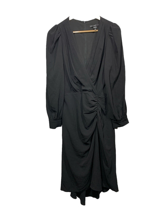 Maggy London Women's Long Sleeve Catalina Crepe Dress Holiday Size 14 Black