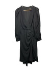 Maggy London Women's Long Sleeve Catalina Crepe Dress Holiday Size 14 Black