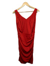 GRACE KARIN Sleeveless V-Neck Ruched Bodycon Wrap Pencil Dress Size L Sleeveless