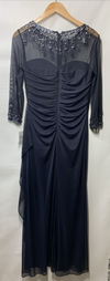 Alex Evenings Women's Long A-line Mother of The Bride Dress 3/4 Sleeve Size 6P