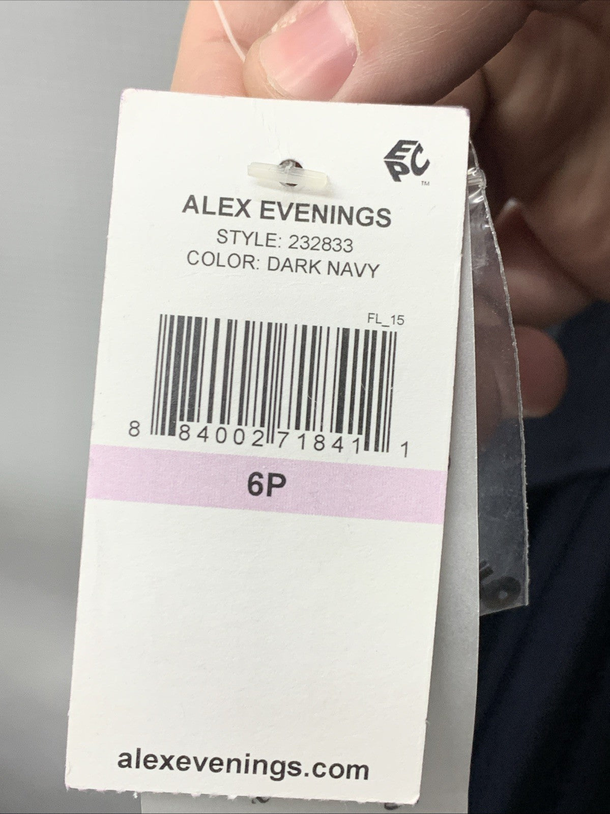 Alex Evenings Women's Long A-line Mother of The Bride Dress 3/4 Sleeve Size 6P