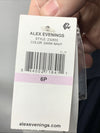 Alex Evenings Women's Long A-line Mother of The Bride Dress 3/4 Sleeve Size 6P