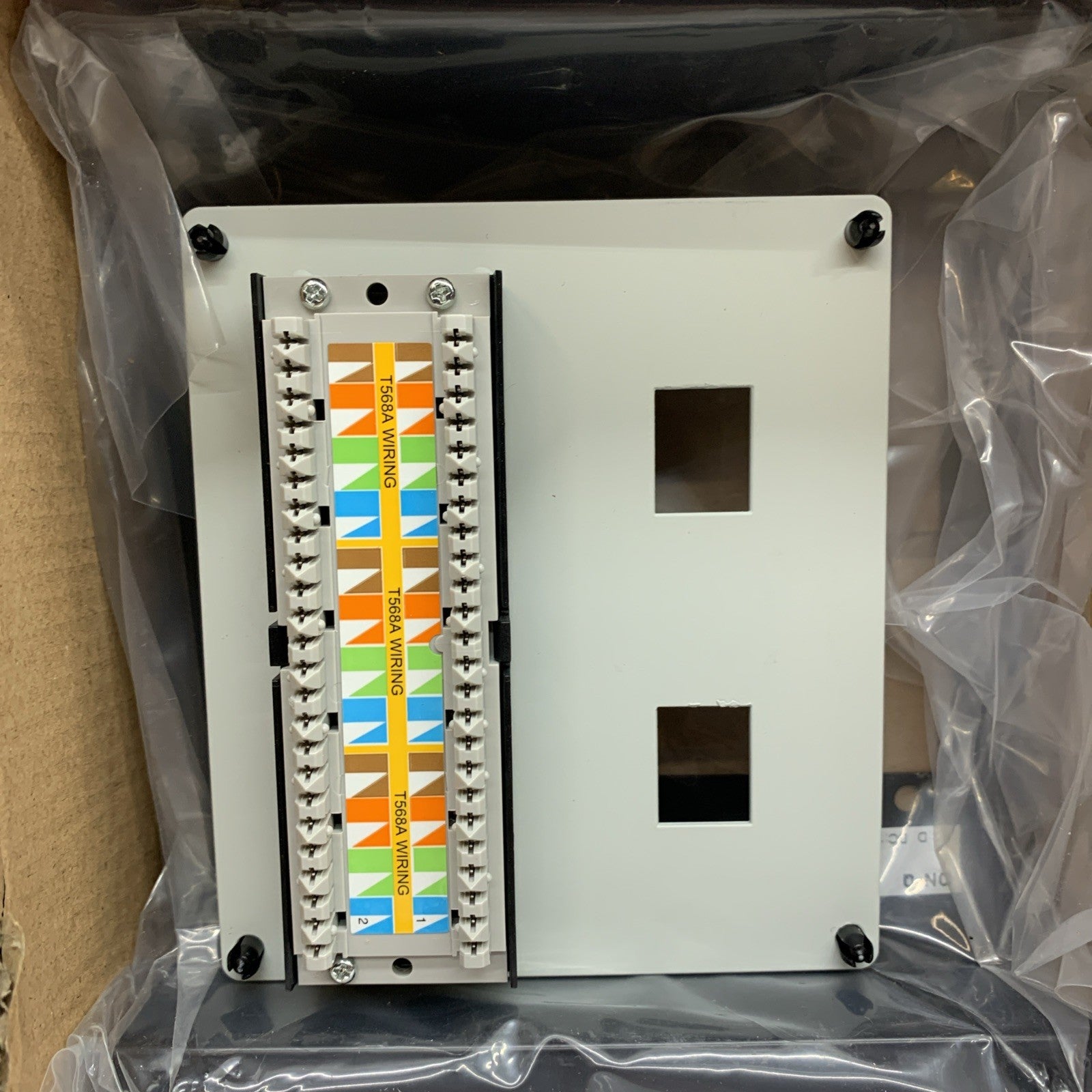 ON-Q AC1012 6-Port Cat 5e Network Interface Module High-Density Mini Patch Panel