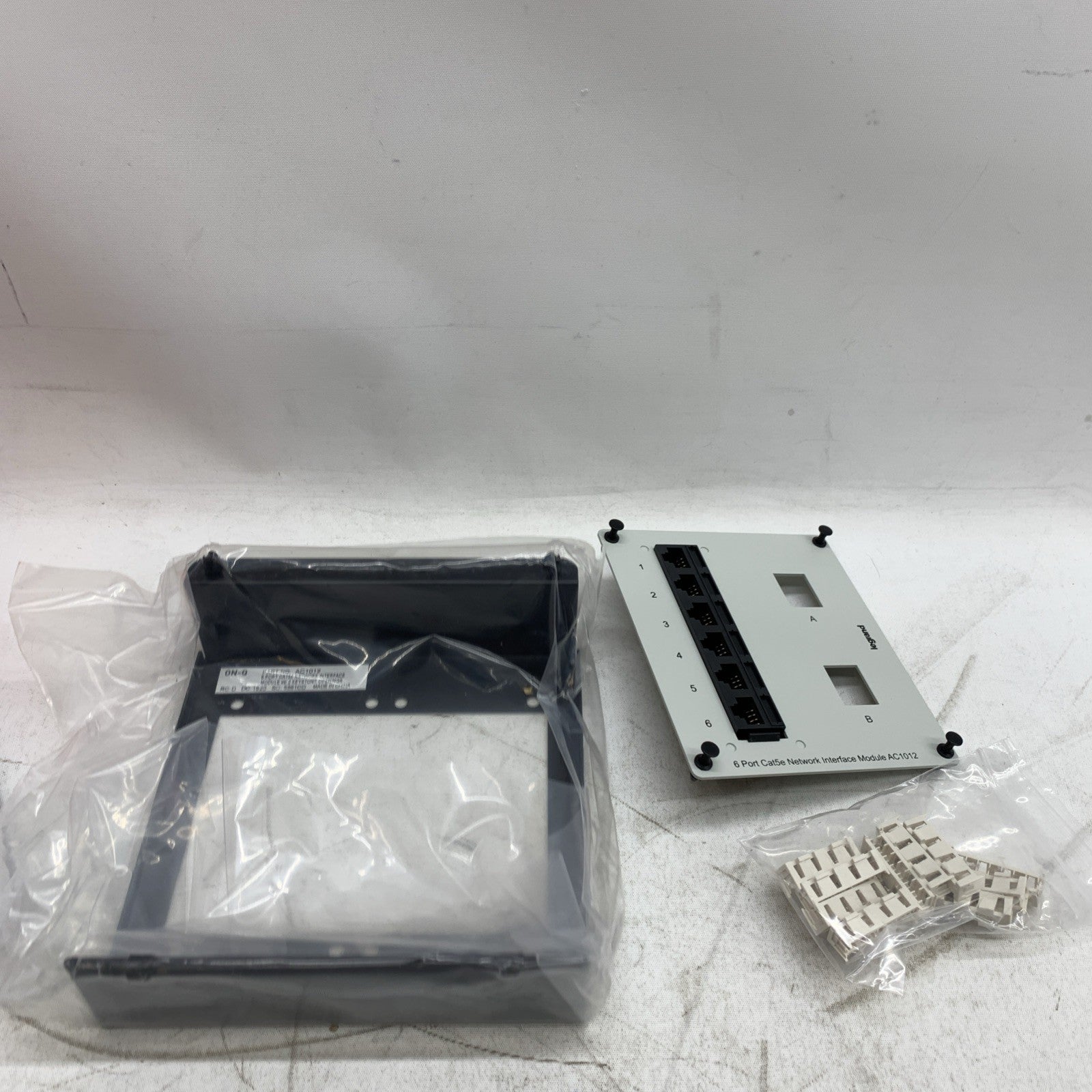 ON-Q AC1012 6-Port Cat 5e Network Interface Module High-Density Mini Patch Panel