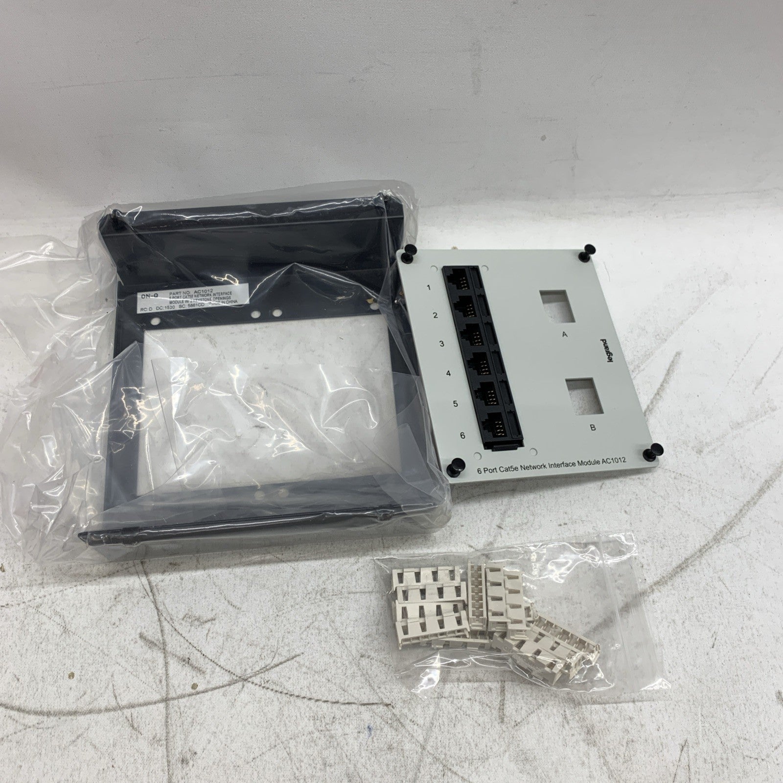 ON-Q AC1012 6-Port Cat 5e Network Interface Module High-Density Mini Patch Panel