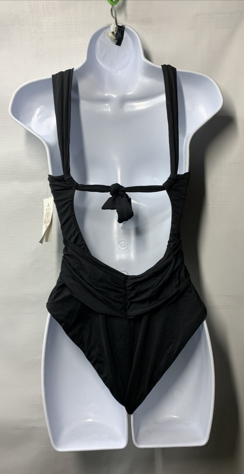 Becca 851057A Twist One-Piece Swimsuit Black Size Small Swimwear Removable Cups