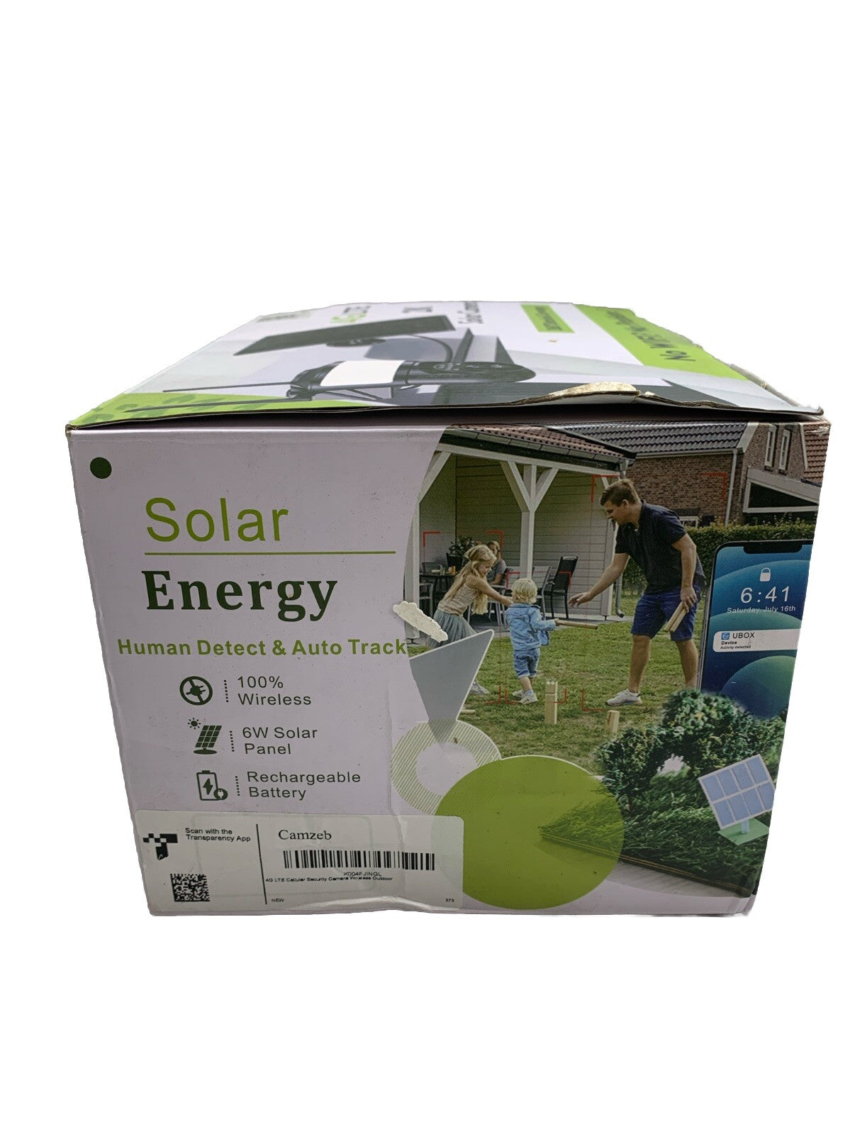 2K HD Solar Security Cameras Wireless Outdoor 360° Detailed Coverage 4GLTE Black