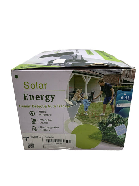 2K HD Solar Security Cameras Wireless Outdoor 360° Detailed Coverage 4GLTE Black