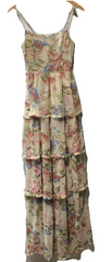 Petal & Pup Women's Mito Floral Tiered Corset Gown Cocktail Party Sleeveless S