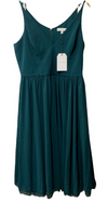 Dress The Population Alicia Mixed-Media Midi Dress V-neck Sleeveless Size XL