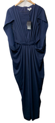 Halston Starla Gown Long Elegant Party Formal Fully Lined Cape Sleeve Size 8