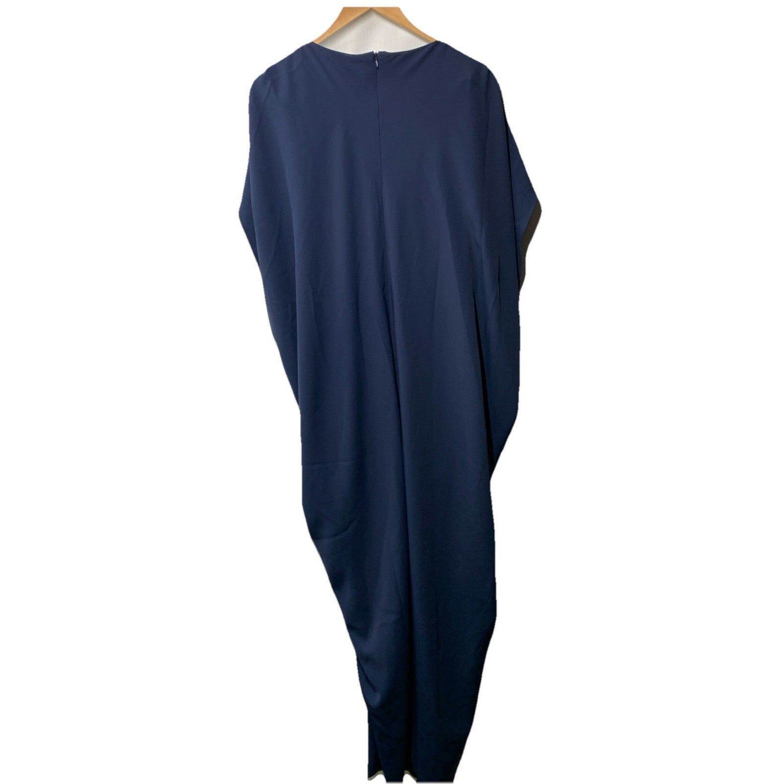 Halston Starla Gown Long Elegant Party Formal Fully Lined Cape Sleeve Size 8