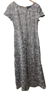 Alex Evenings Women's Rosette Dress Short Sleeves Elegant Formal Party Size 10P