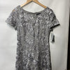 Alex Evenings Women's Rosette Dress Short Sleeves Elegant Formal Party Size 10P