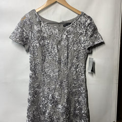 Alex Evenings Women's Rosette Dress Short Sleeves Elegant Formal Party Size 10P