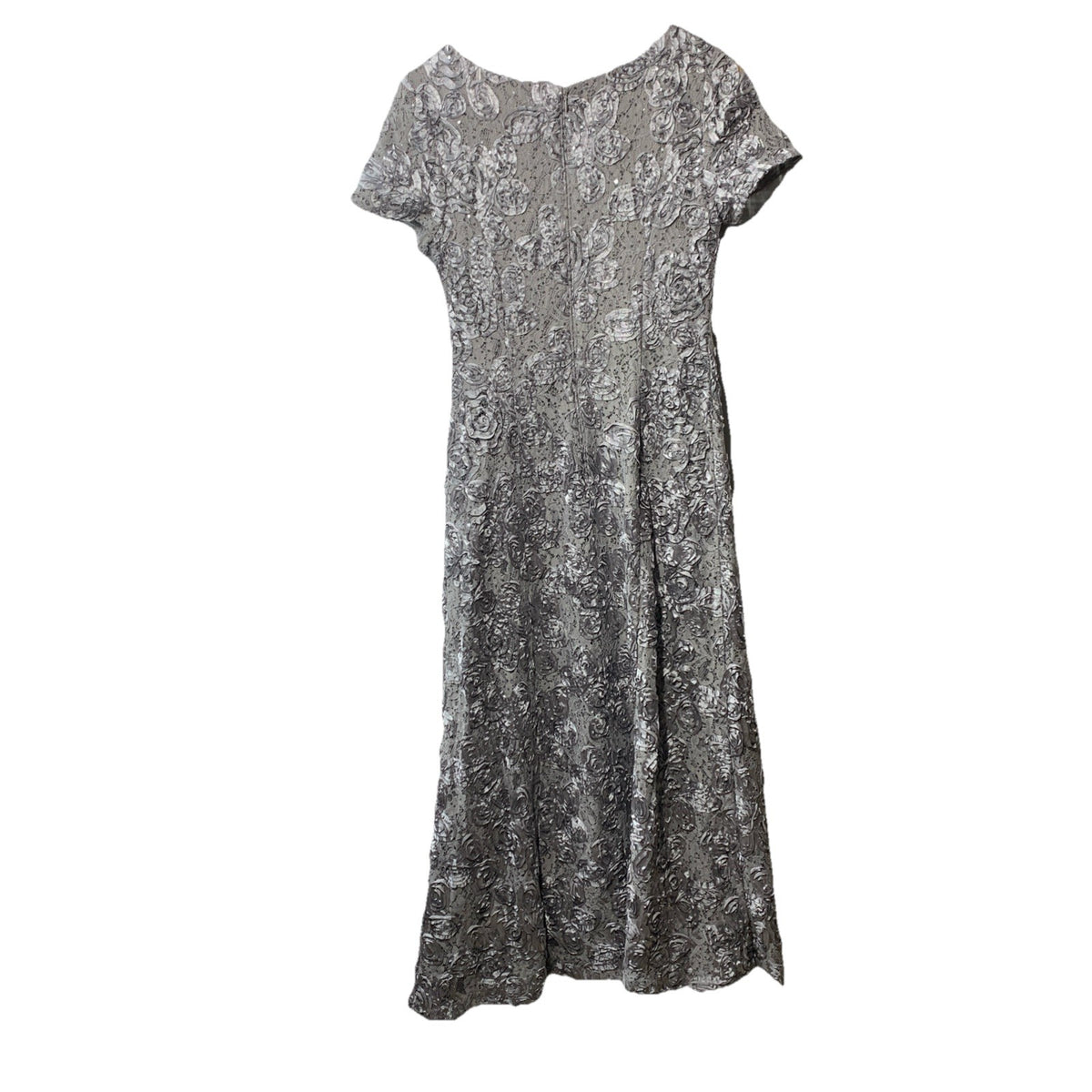 Alex Evenings Women's Rosette Dress Short Sleeves Elegant Formal Party Size 10P