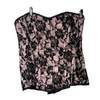 Lavish by Daisy Corsets Corset with Lace-up Back Zipper Front Strapless Size XL