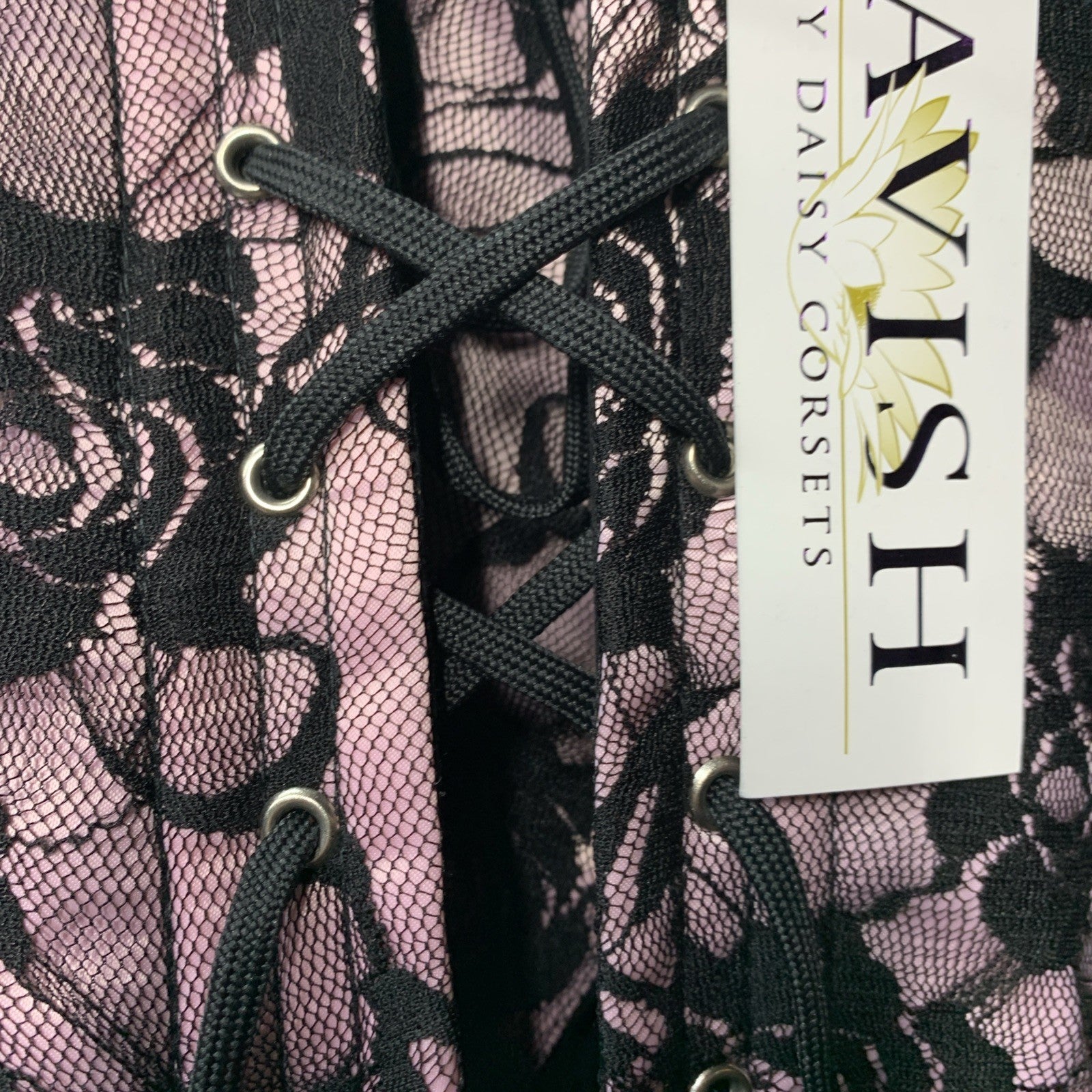 Lavish by Daisy Corsets Corset with Lace-up Back Zipper Front Strapless Size XL