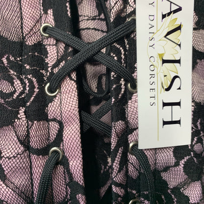 Lavish by Daisy Corsets Corset with Lace-up Back Zipper Front Strapless Size XL