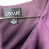 Xscape Women's Long 3/4 Sleeve V-Neck Side Ruched Gown Dress Elegant Size 4