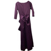 Xscape Women's Long 3/4 Sleeve V-Neck Side Ruched Gown Dress Elegant Size 4