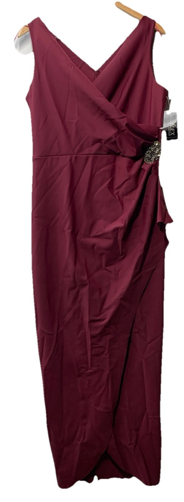 Alex Evenings Sleeveless V-Neck Gown Dress Sleeveless Party Cocktail Size 14