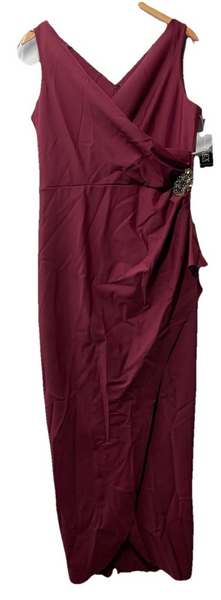 Alex Evenings Sleeveless V-Neck Gown Dress Sleeveless Party Cocktail Size 14