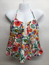 Sunshine 79 Tankini SwimsuitTop Women’s Size 14 Floral Halter Padded Swimwear