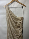 Calvin Klein Women's One-Shoulder Gown with Side Ruching Sleeveless Size 16