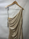 Calvin Klein Women's One-Shoulder Gown with Side Ruching Sleeveless Size 16