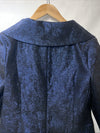 Alex Evenings Womens 3/4 Sleeve Portrait Collar Stretch Jacquard Blouse Size M