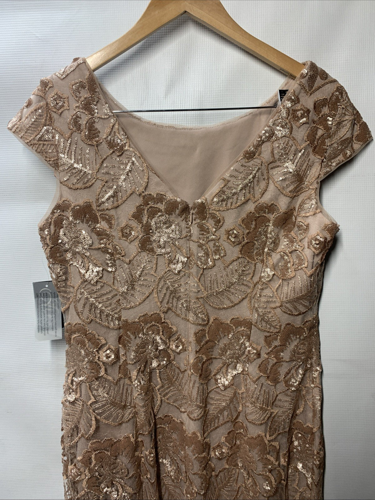 Alex Evenings Women's Short Floral Embroidered Cocktail Party Dress Size 12