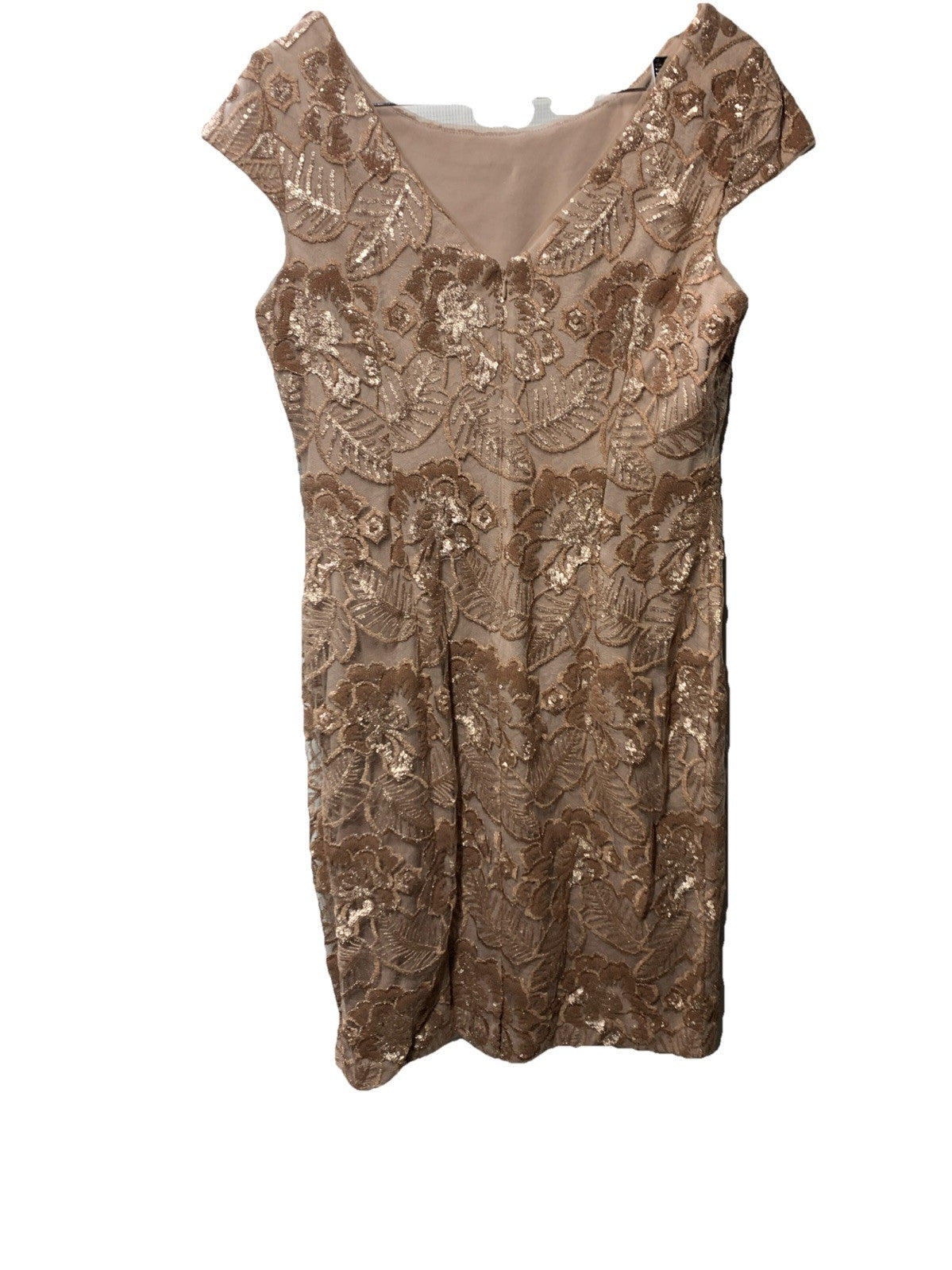 Alex Evenings Women's Short Floral Embroidered Cocktail Party Dress Size 12