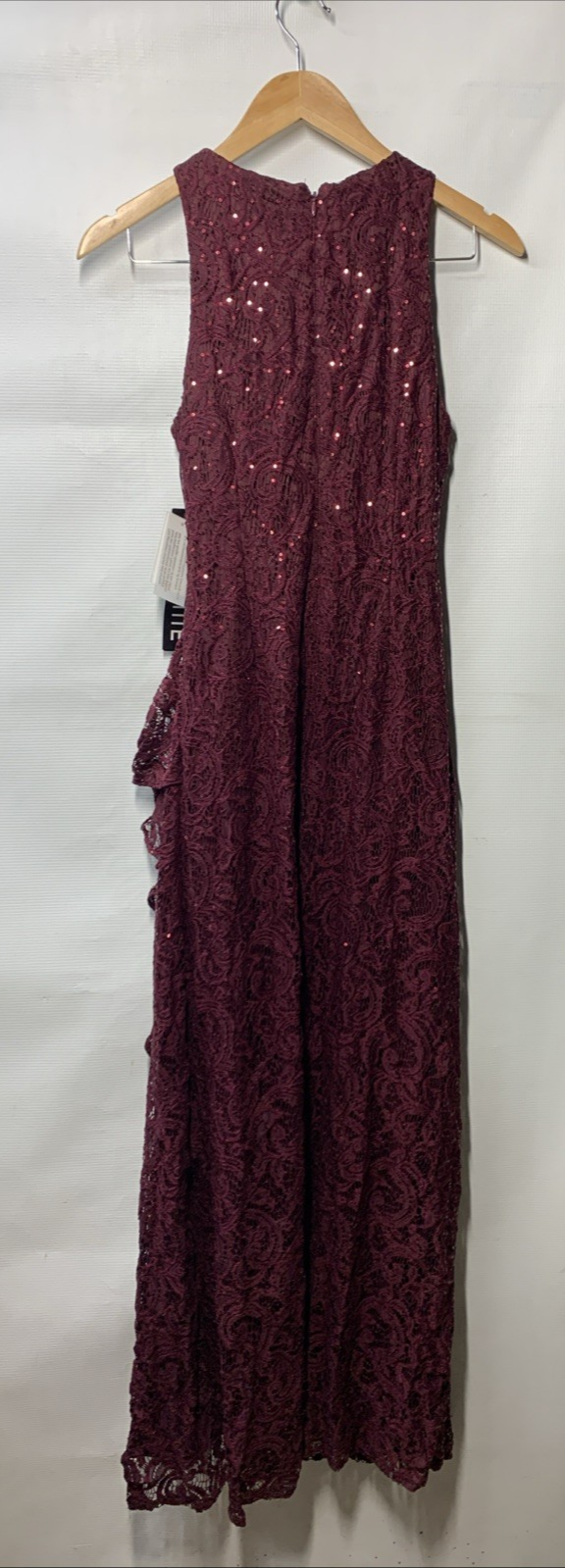 Alex Evenings Women's Long Cascade Ruffle Sleeveless Elegant Evening Size 4P