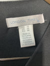 London Times Crepe Fit and Flare Midi with Waist Button Detail Size 16 Black