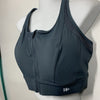 Yvette Womens Ladies Sport Bra Size 3XL E100556A91 Zip Front Wirefree Dark Black