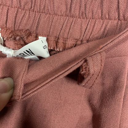 GRACE KARIN Wide Leg Pant for Women Cotton Linen Business Small Pink with Pocket