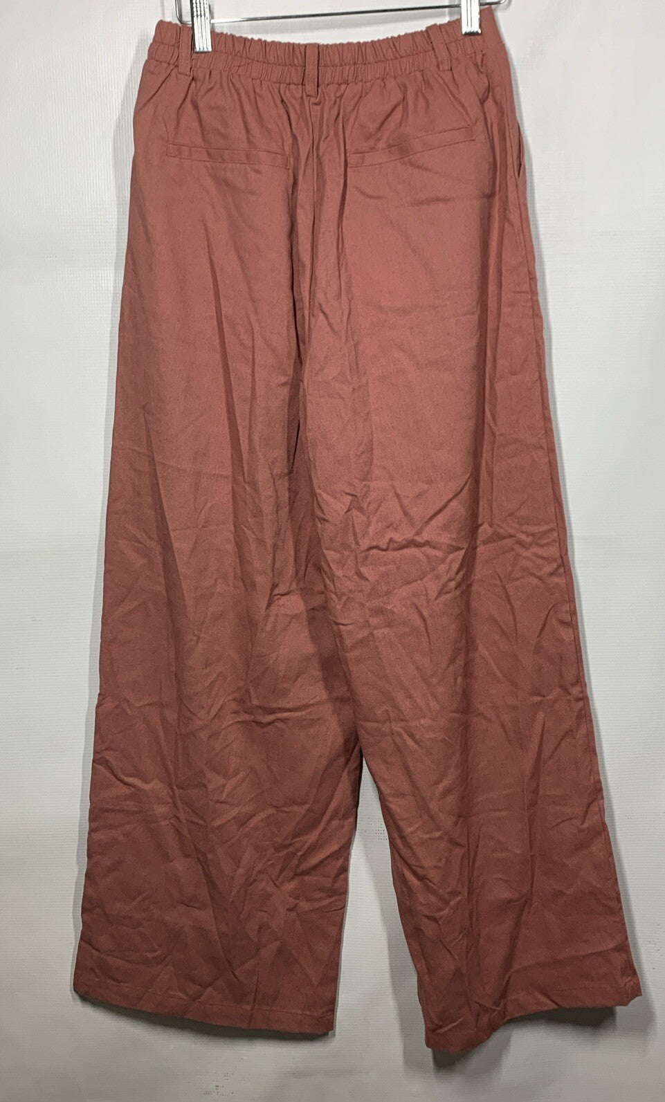 GRACE KARIN Wide Leg Pant for Women Cotton Linen Business Small Pink with Pocket
