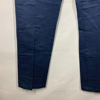 IZOD Mens Flat Front Non Iron Max Straight Fit Chino Jeans Blue 30x32 Long Pants