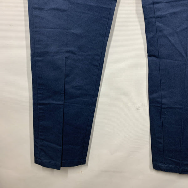 IZOD Mens Flat Front Non Iron Max Straight Fit Chino Jeans Blue 30x32 Long Pants