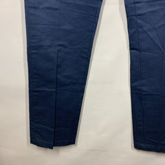 IZOD Mens Flat Front Non Iron Max Straight Fit Chino Jeans Blue 30x32 Long Pants
