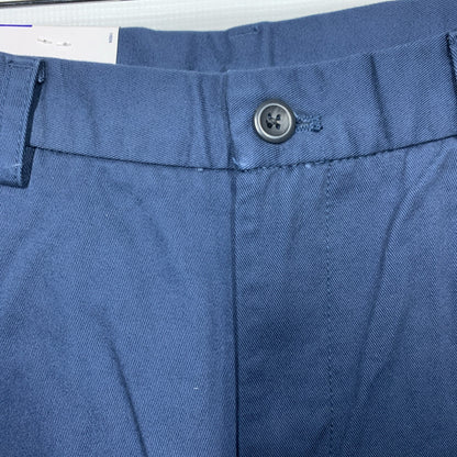 IZOD Mens Flat Front Non Iron Max Straight Fit Chino Jeans Blue 30x32 Long Pants