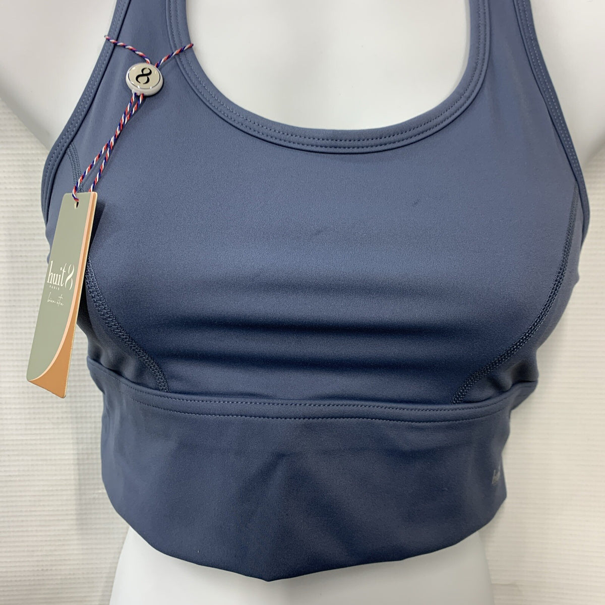 Huit 8 Paris Women's Sports Bra Bien Etre Marine Blue Size XS Wirefree Pull-on