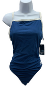 New Speedo Women Solid Flyback Training SwimSuit Size 12/38 Navy Blue Endurance+